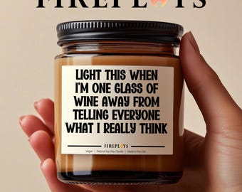 Funny Scented Candle Gift for Wine Lovers, Truth Teller Décor, Witty Soy Candle for Friends, Home Fragrance Gift Idea