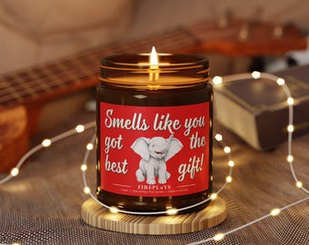 Funny White Elephant Gift Candle