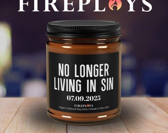 Funny Marriage Candle: Christian Humor Wedding Announcement Gift