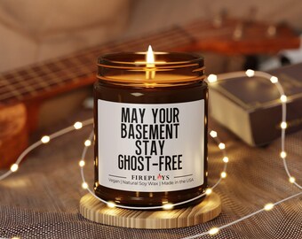 Ghost Free Basement Soy Candle: Funny New Homeowner and Seasonal Gift