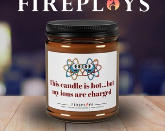Chemistry Teacher Lover Gift Soy Candle: This ION is charged joke.