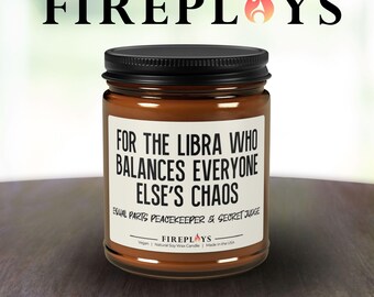 Libra Astrology Bestie Birthday Candle Gift for your Chaos Peacekeeper