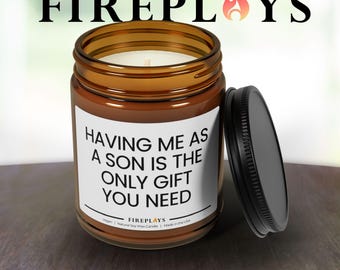Funny Mom, Dad, Parent Gift from Son: Scented Soy Candle gift Home Decor