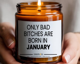 Funny January Birthday Gift: Scented Soy Candle for Friends