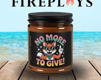 Funny Quitting Job Candle: Sarcastic Adult Humor Scented Candle Gift for Fox Lover