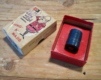 Thing-A-Majig Vintage Magnet Set -- Rare 1960s Advertising Item / Toy -- In Original Box -- Indiana General