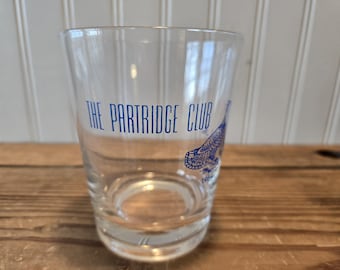 Original Glass Drink Tumbler The Partridge Club of New York dated 1964; Excellent Condition