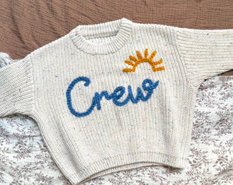 Personalisierter Baby Pullover, Bestickter Baby Pullover, Personalisierter Baby Pullover, Babyparty Geschenk, Weihnachtsgeschenk, Neugeborenen Geschenk