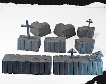 8‑Piece Trench Terrain Set – Trench Crusade 3D‑Printed PLA