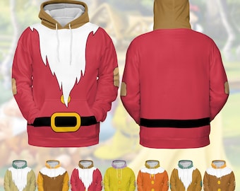 Disney Seven Dwarfs Costume Hoodie, 7 Dwarfs Cosplay Matching Shirt, Disneyland Snow White Halloween  Shirt For Family, Disney Halloween