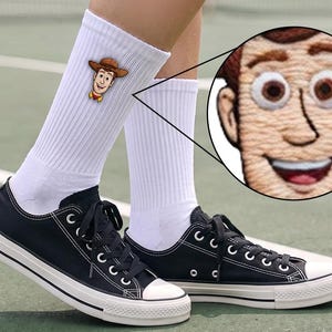 Personalized Toy Story Embroidered Socks, Woody Buzz Lightyear Jessie Socks, Disney Socks, Lilypad Snappy Atlas Smarty Pants, I Knew It afbeelding 15