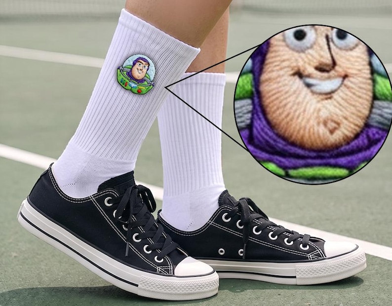 Personalized Toy Story Embroidered Socks, Woody Buzz Lightyear Jessie Socks, Disney Socks, Lilypad Snappy Atlas Smarty Pants, I Knew It afbeelding 3