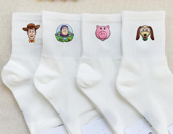 Personalized Toy Story Embroidered Socks, Woody Buzz Lightyear Jessie Socks, Disney Socks, Lilypad Snappy Atlas Smarty Pants, I Knew It