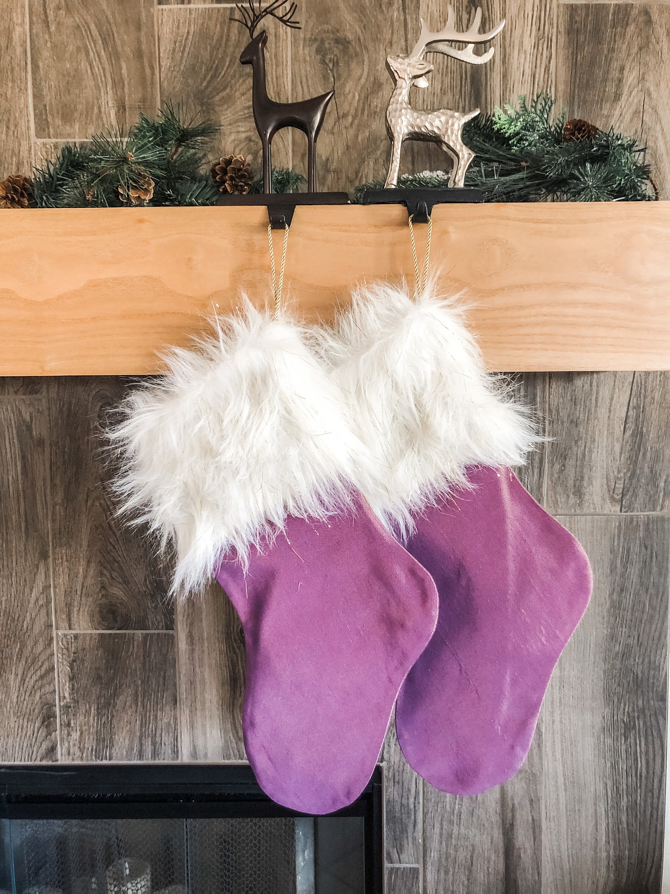 Purple Sparkle and Gold Christmas Stocking - Etsy