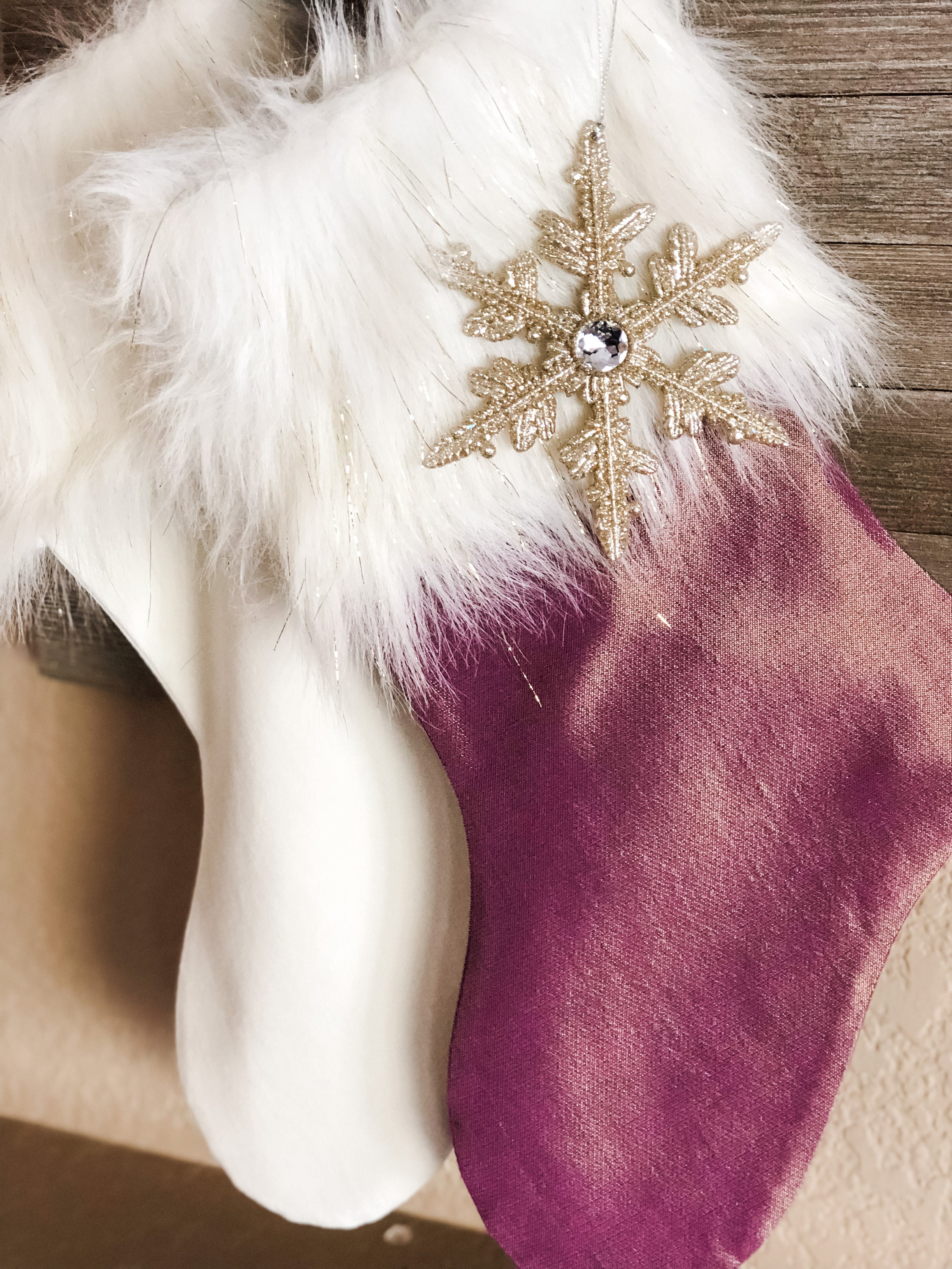 Purple Sparkle and Gold Christmas Stocking - Etsy