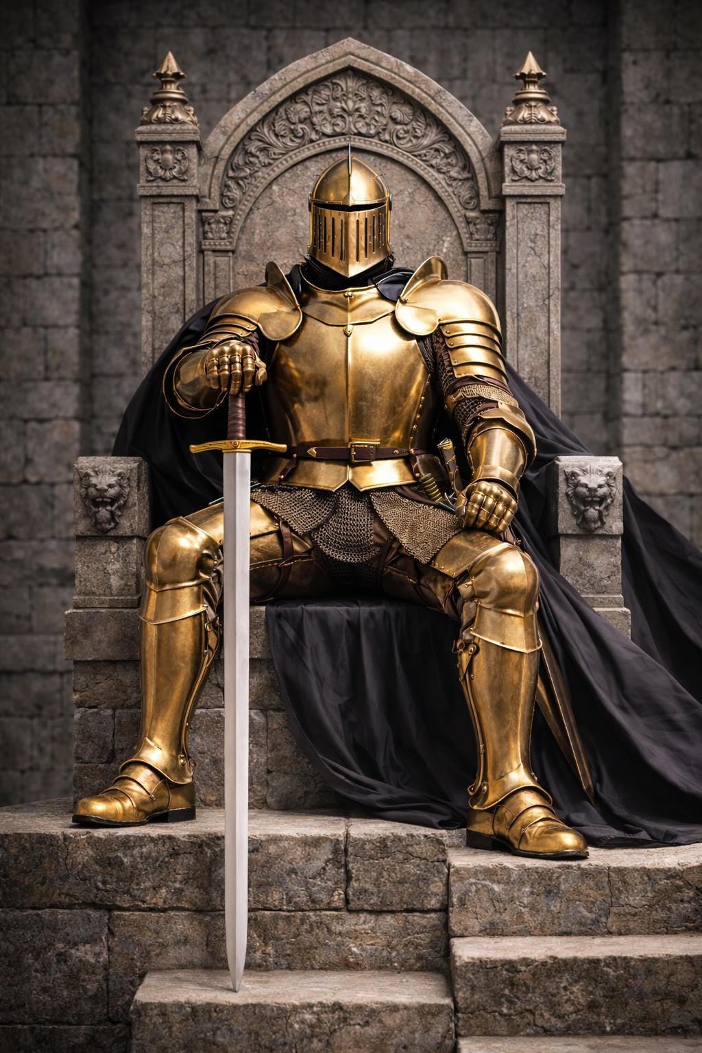 Golden Medieval Wearable Knight Armor | Full Plate Gothic Armor Suit | Handmade Medieval Warrior Costume | LARP, Reenactment, Display