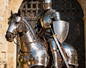 Medieval Knight Full Suit of Armor | Hand-Forged Steel Plate Armor | Wearable Cosplay LARP Reenactment Display Collectible Armor