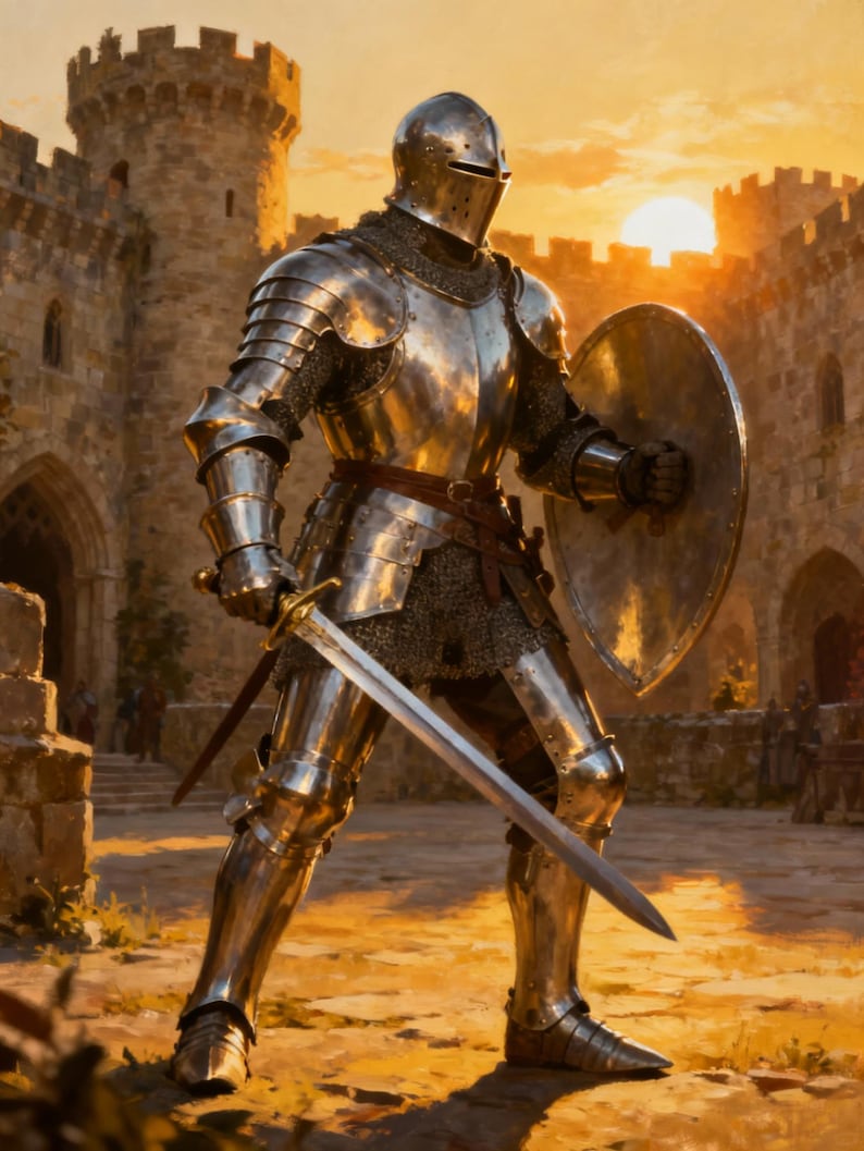 Medieval Knight Full Suit of Armor | Hand-Forged Steel Plate Armor | Wearable Cosplay LARP Reenactment Display Collectible Armor image 3