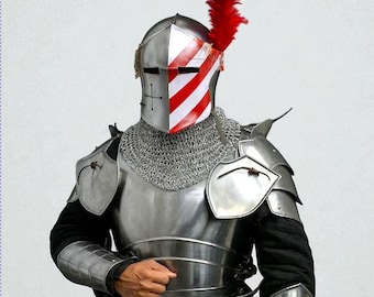 Handmade 18 Gauge Steel Full Body Armor | Medieval Knight Cosplay Set