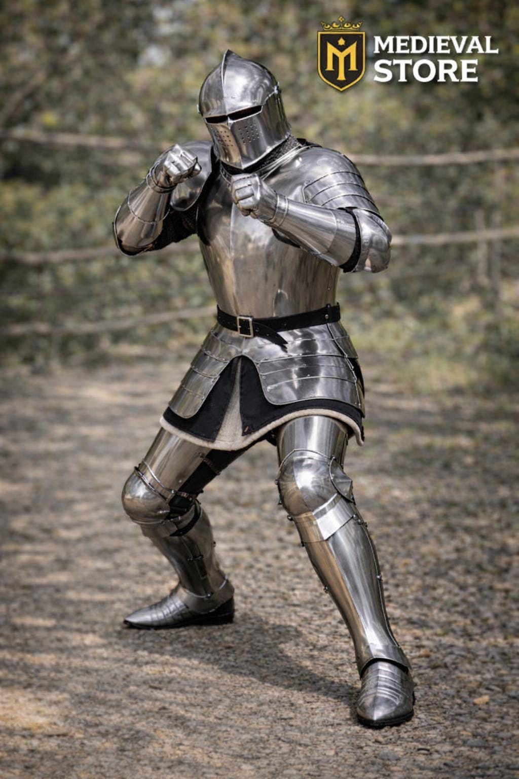 Full Medieval Knight Armor Suit – Polished Steel Gothic Plate Armor ...