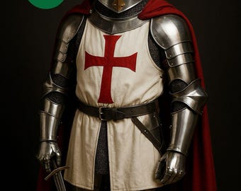 Medieval Knight Armor | Gothic Steel Armor | Handmade Crusader Armor | LARP Cosplay Knight Suit | Medieval Reenactment Costume