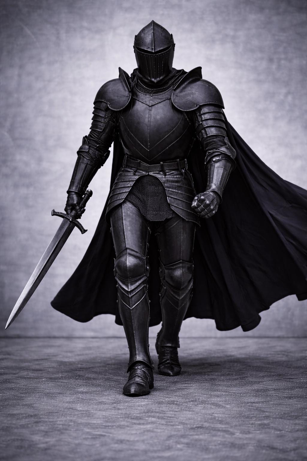 Black Medieval Wearable Knight Armor | Full Plate Gothic Armor Suit ...