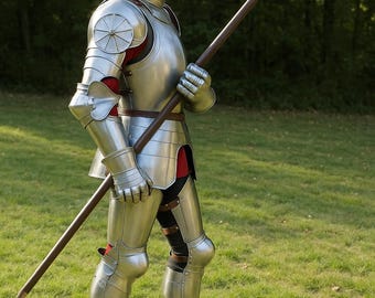 Medieval German Knight Full Suit of Armor | Hand-Forged Steel Armor Set | LARP, Reenactment, Cosplay, Collectible Costume
