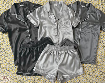 Weicher Satin-Pyjama-Set | Brautjungfer Party Wear seidige Nachtwäsche für Frauen | Luxus Hochzeit Pyjamas Geschenke für ihre Braut- und Festkleidung