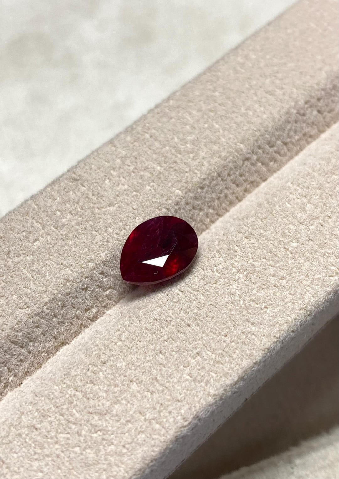 Pigeon Ruby Pigeon Blood Ruby Gemstone | 2.76 Carat Pear Cut, Mozambique - Etsy