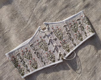Corset bordado abaixo do busto, design exclusivo | Corsets modeladores de cintura | Corset vitoriano