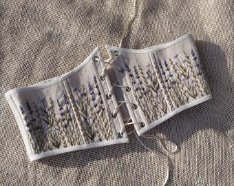Corset bordado abaixo do busto, design exclusivo | Corsets modeladores de cintura | Corset vitoriano