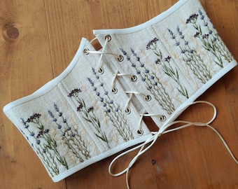 Corpete vintage desossado, feito à mão, estilo cottagecore renascentista personalizado