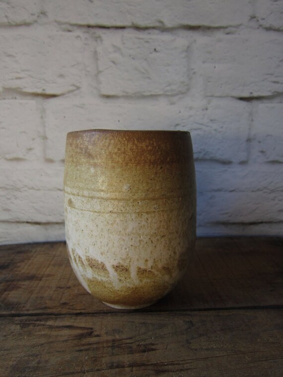Large Studio Pottery Vase Vintage Hand Thrown Rustic Vase Etsy