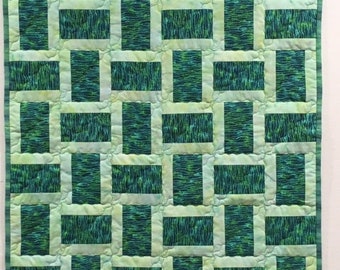 green baby quilt