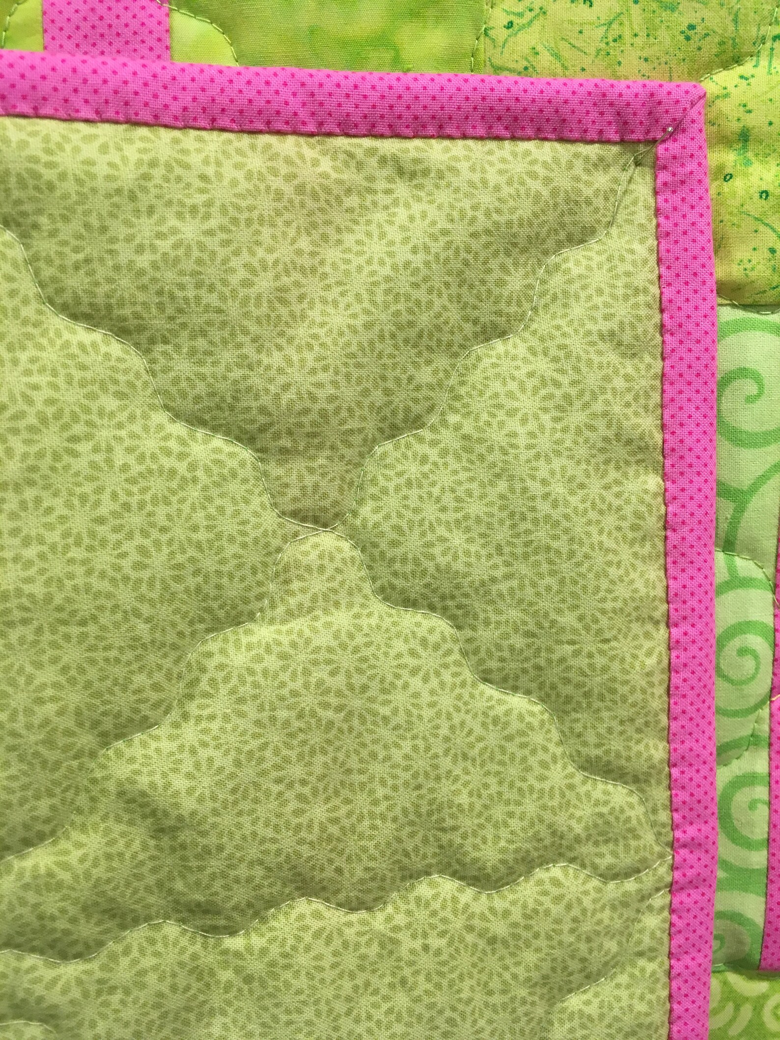 Pink and Green Baby Quilt Etsy