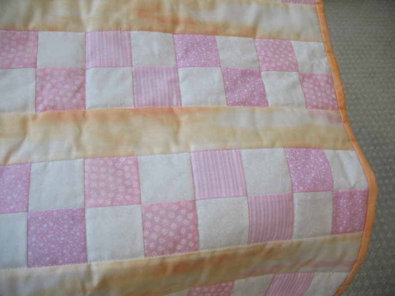 Pink and Orangle Little Girl Quilt