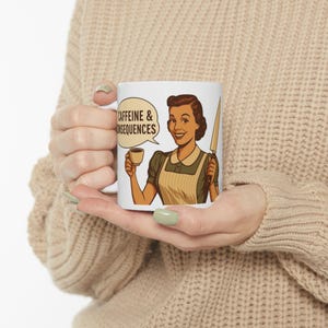 Vintage Kitchen Humor Mug with Chef Design, Funny Coffee Cup for Bakers, Gift for Cooks, Retro Kitchen Decor, Kitchen Lover Present