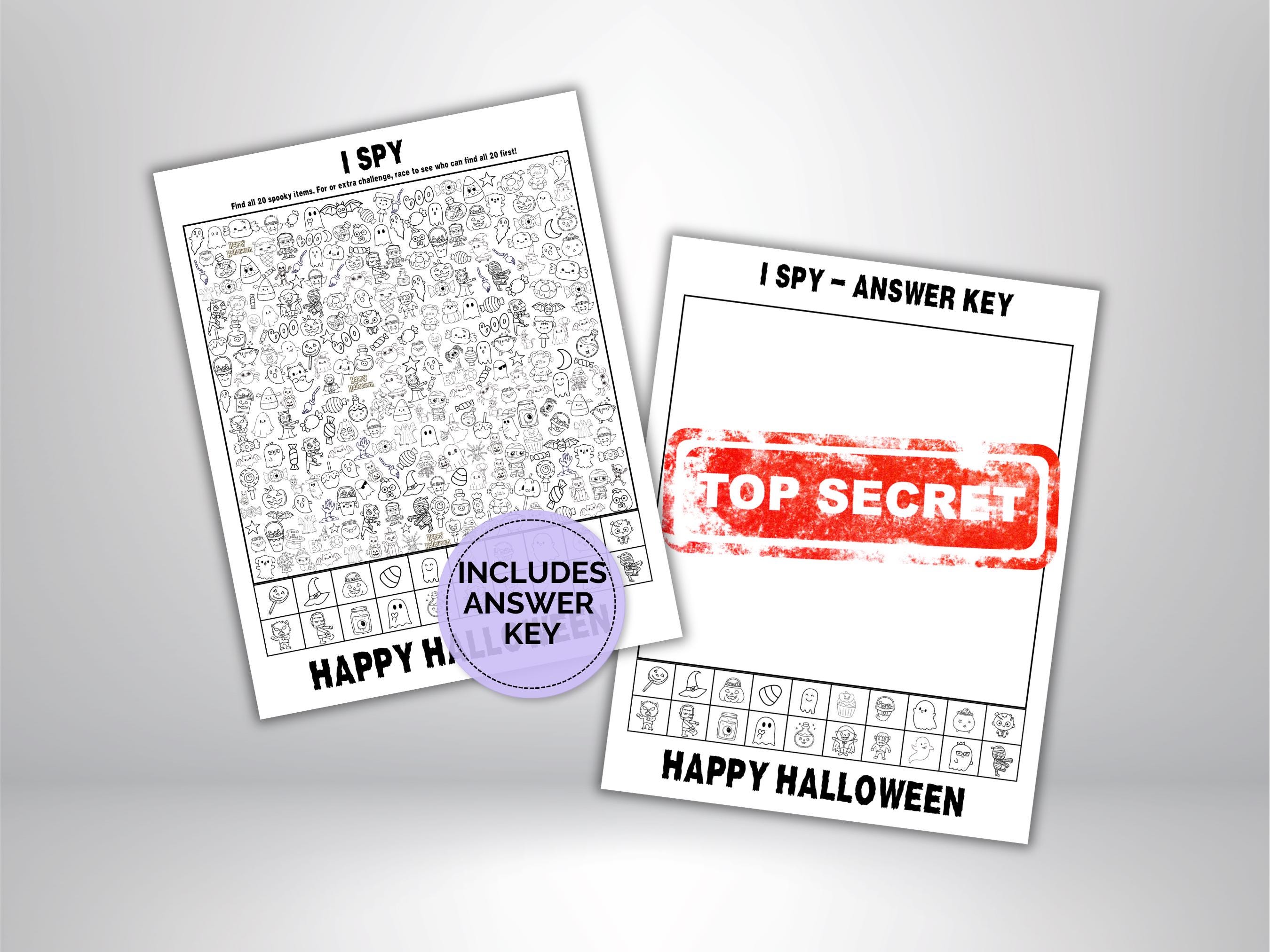 I Spy Halloween Game, Seek and Find Activity for Kids, Halloween ...