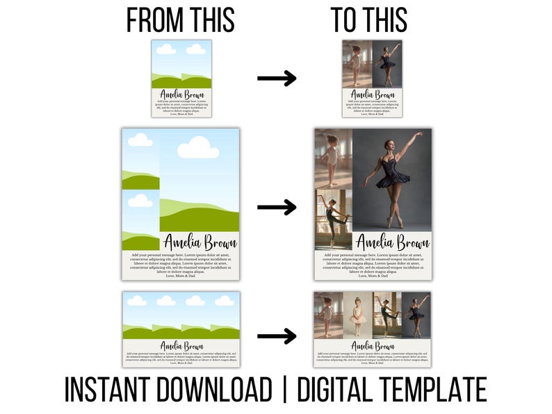 Dance Recital Ad Template, Quarter Page, Half Page, Full Page, Editable ...