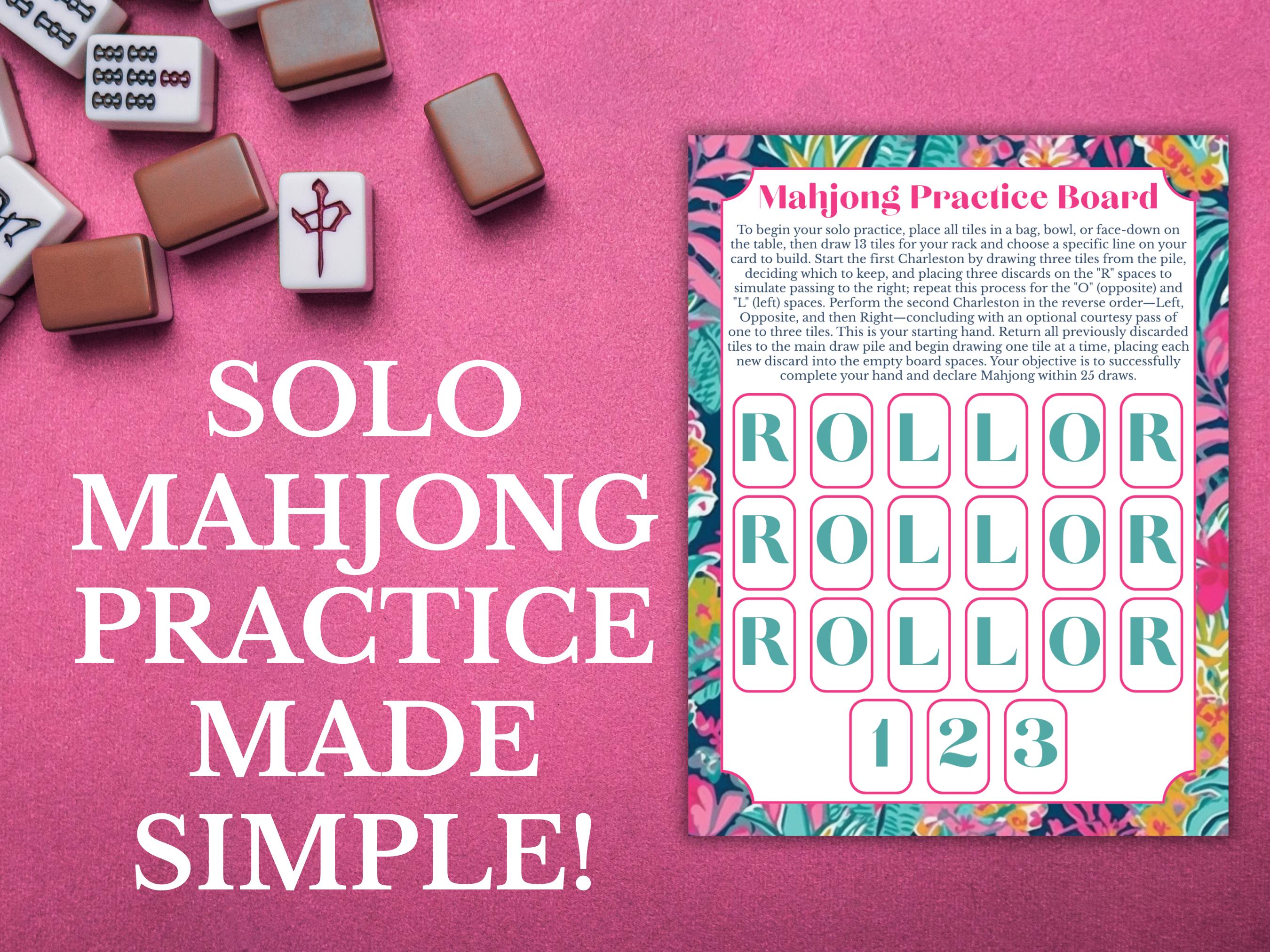 Mahjong Practice Board Printable, Solo Mahjong Board, American Mahjong ...