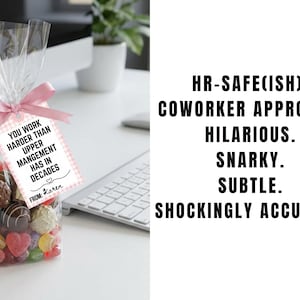 Funny Coworker Valentines Printable Tags, Office Valentines, Workplace Valentine Cards, Employee Valentines, Funny Office Cards image 4