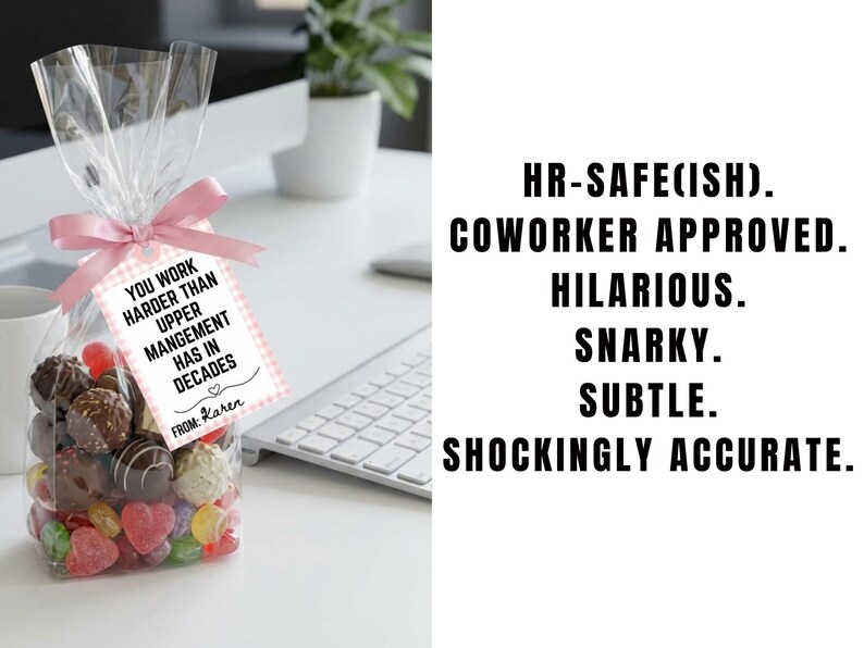 Funny Coworker Valentines Printable Tags, Office Valentines, Workplace Valentine Cards, Employee Valentines, Funny Office Cards image 4