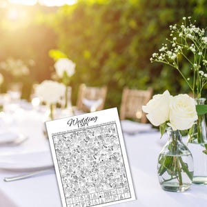 Wedding Table Games, I Spy Wedding Game, Wedding Activities, Wedding Scavenger Hunt, Kids Wedding Activity, Wedding Shower Game image 3