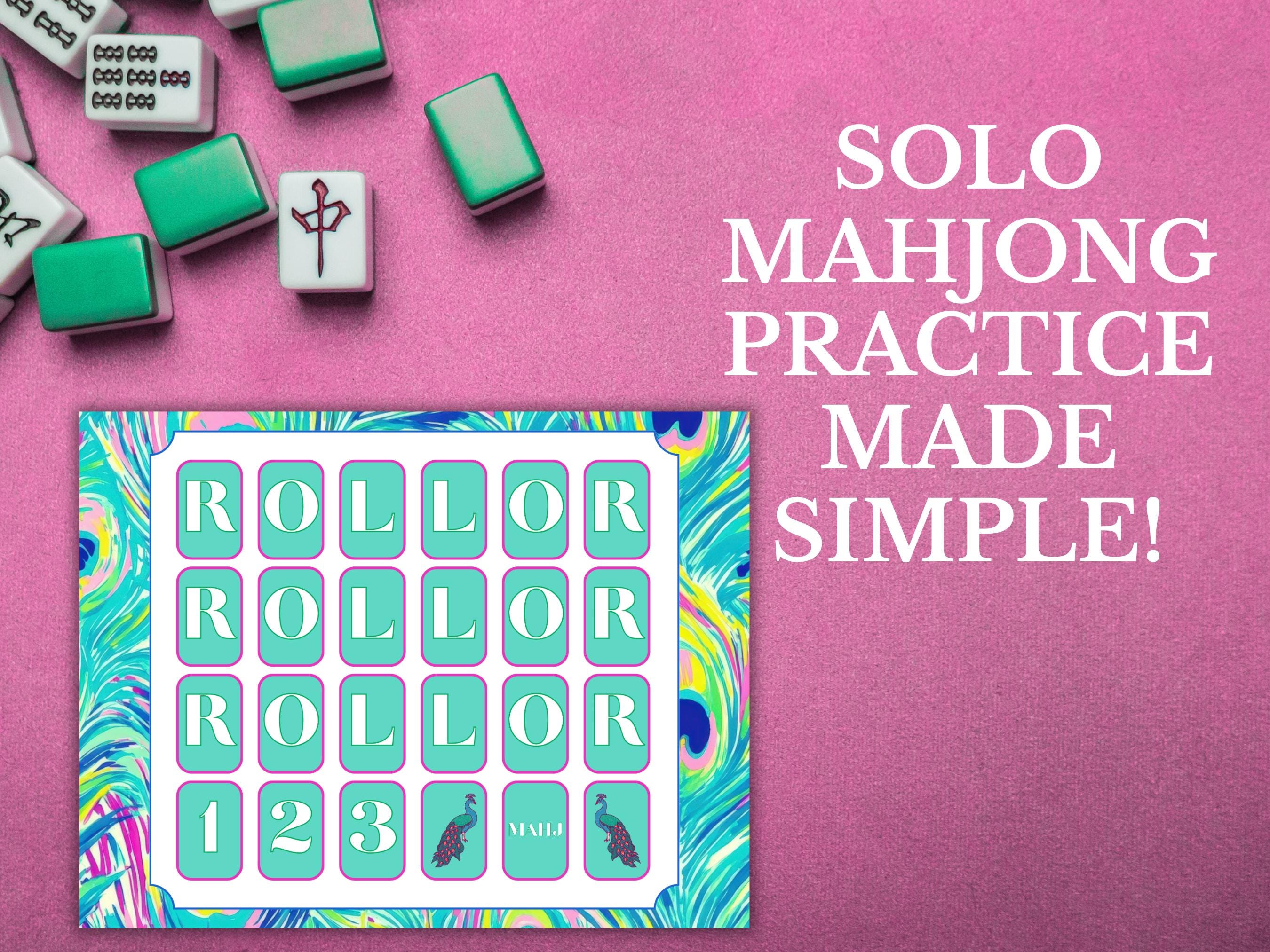 Printable Mahjong Practice Board, Solo Mahjong Practice Board, Mahjong ...