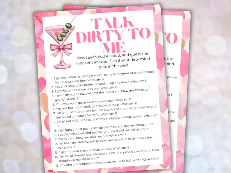 Dirty Minds Galentines Game, Adult Ladies Night Game For Galentines Party, Adult Party Games, Trivia Game, Galentines Drinking Game image 1