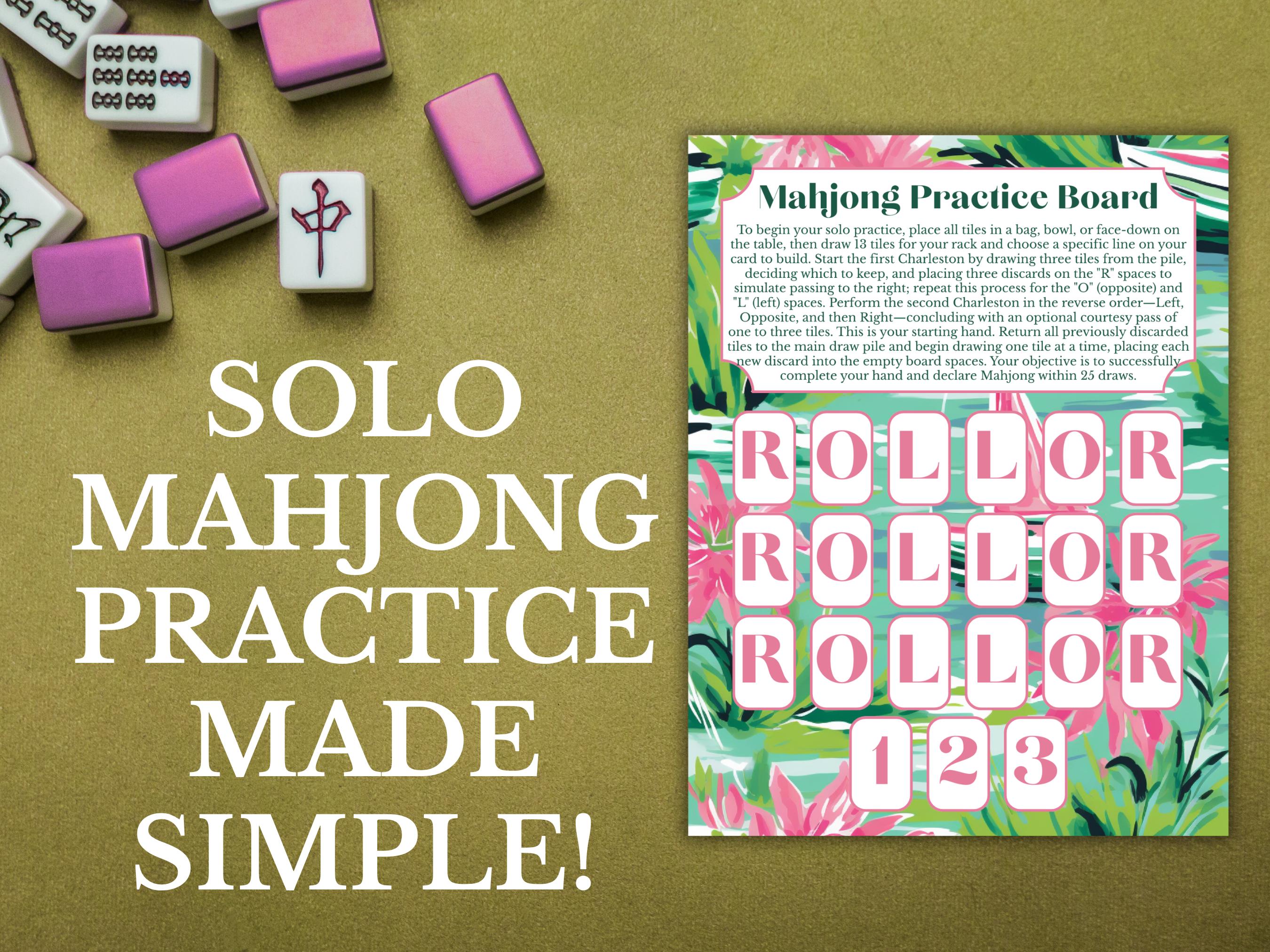 Mahjong Practice Board Printable, Solo Mahjong Practice Board Digital ...