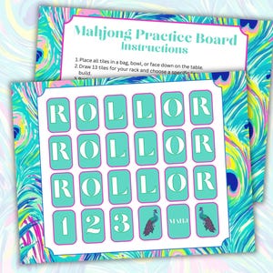 Printable Mahjong Practice Board, Solo Mahjong Practice Board, Mahjong Solo Board Digital, Beginner Mahjong Learning Gift, Mahjong Strategy