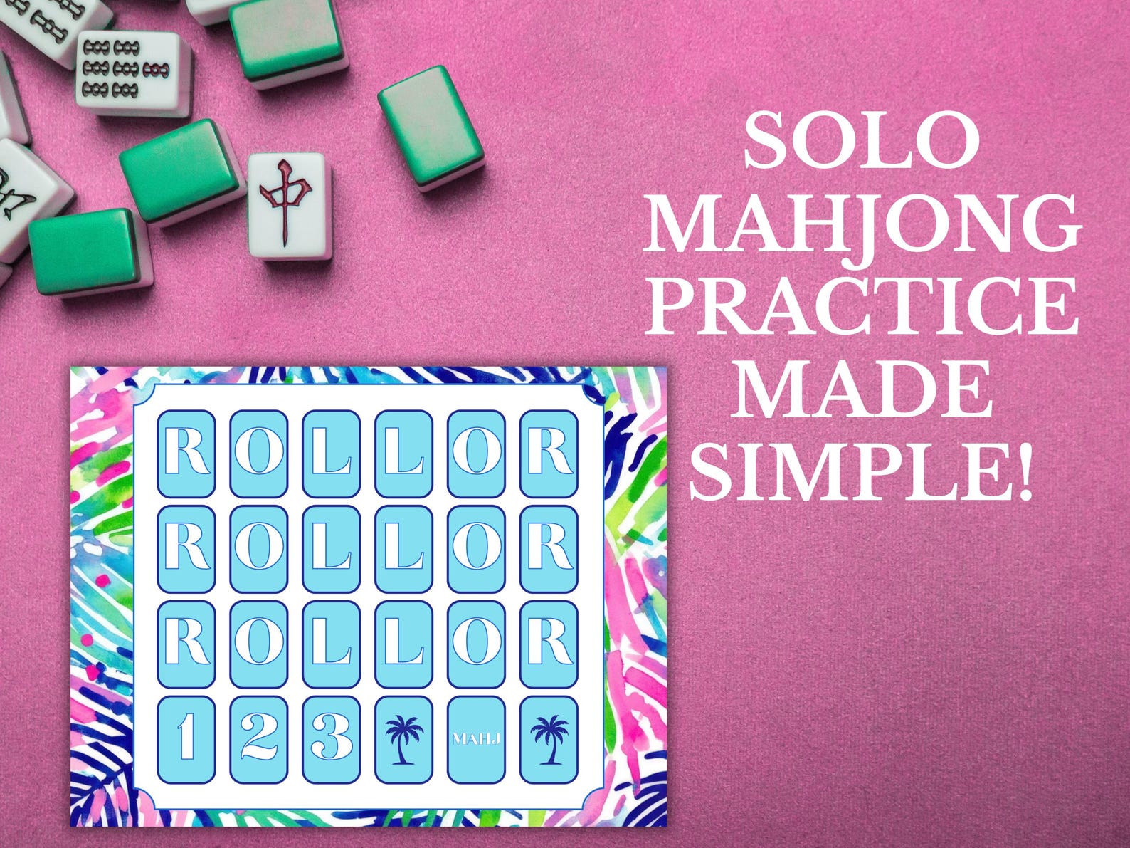 Single Player Mahjong Practice Board Printable, Solo Mahjong Practice ...