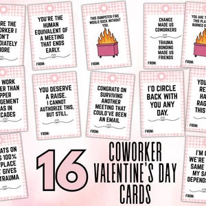 Funny Coworker Valentines Printable Tags, Office Valentines, Workplace Valentine Cards, Employee Valentines, Funny Office Cards image 1