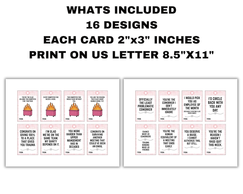 Funny Coworker Valentines Printable Tags, Office Valentines, Workplace Valentine Cards, Employee Valentines, Funny Office Cards image 5
